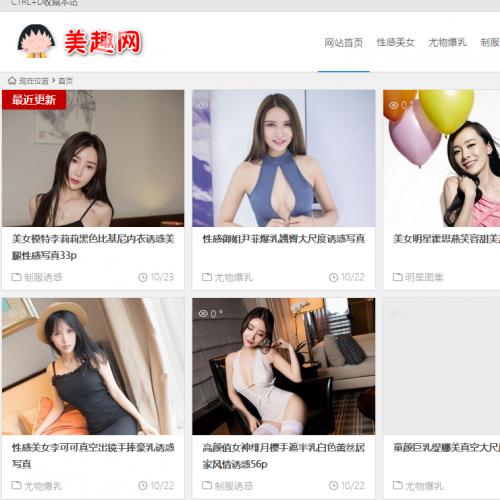 WordPress美图写真图片网站源码 整站源码带数据 全自动采集