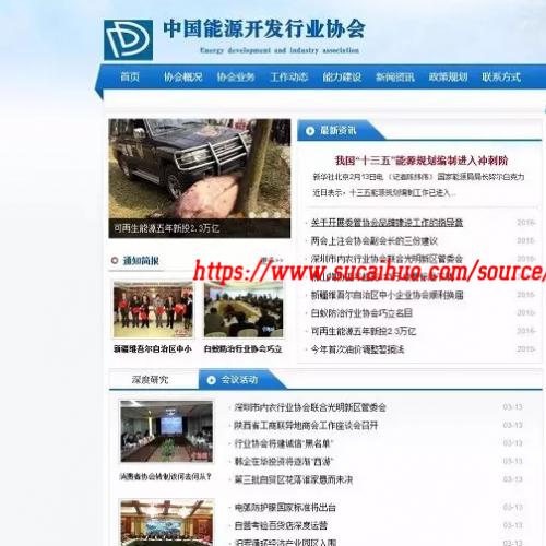 PHP织梦蓝色政府协会新闻门户网站模板 资讯文章门户网站建站模板